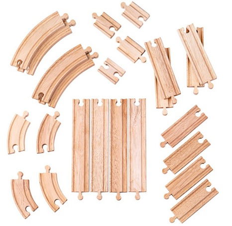 Bigjigs Rail Holzschienen-Set mit 24 Teilen