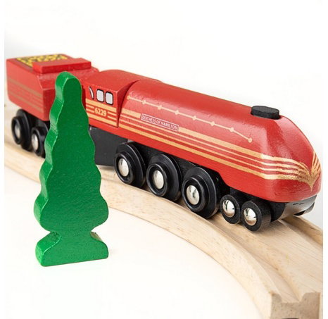 Bigjigs Rail replika lokomotivy Duchess of Hamilton+3 koleje