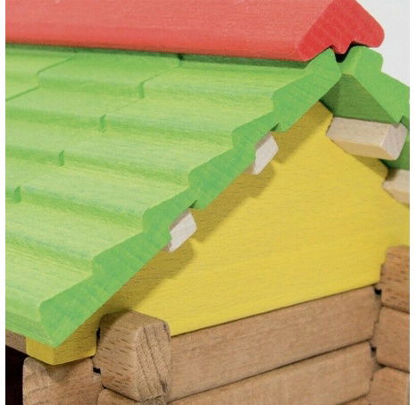 Jeujura Dřevěná stavebnice 120 dílů Lyžařské středisko