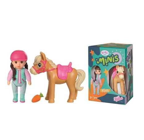 BABY born Minis Set mit Pferd und Puppe