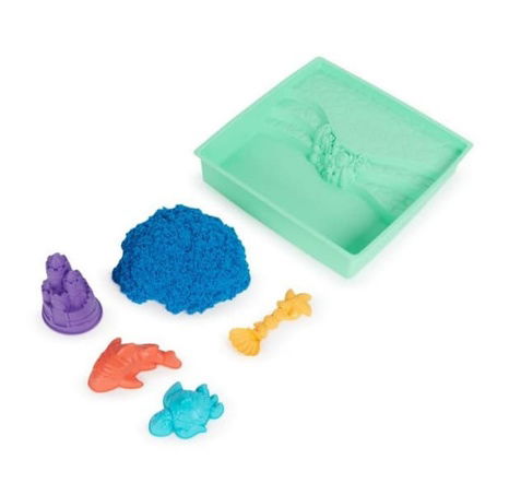 Kinetic sand krabice tekutého písku s podložkou modrá barva
