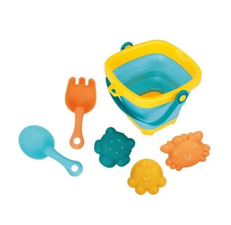 Bavytoy Barevná sada na písek se skládacím kyblíkem
