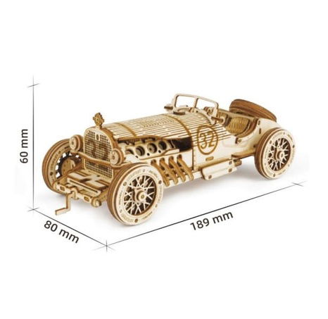 RoboTime dřevěné 3D puzzle Závodní auto
