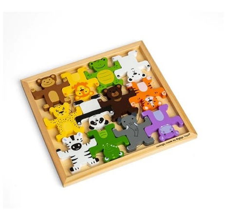 Bigjigs Toys Motorická balanční hra Divoká zvířata