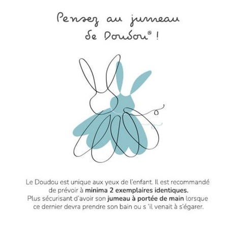 Doudou Dárková sada -  Plyšová myška s dečkou z  BIO bavlny 22 cm