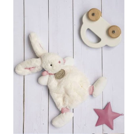 Doudou Dárková sada - Plyšový králíček růžový 26 cm