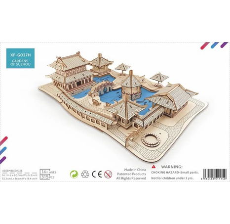 Woodcraft Dřevěné 3D puzzle Zahrady Suzhou