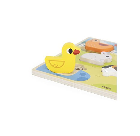 Dřevěné puzzle - farma