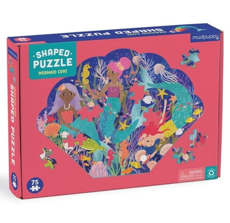 Mudpuppy Bay of Mermaids - Puzzle in Form einer Muschel 75 Teile