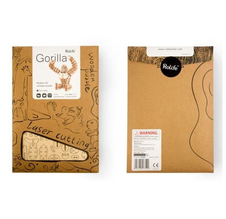 RoboTime dřevěné 3D puzzle Gorila
