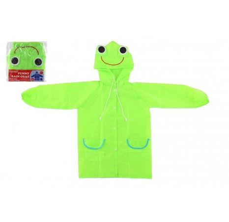 Pláštěnka dětská žába velikost 110-120cm zelená