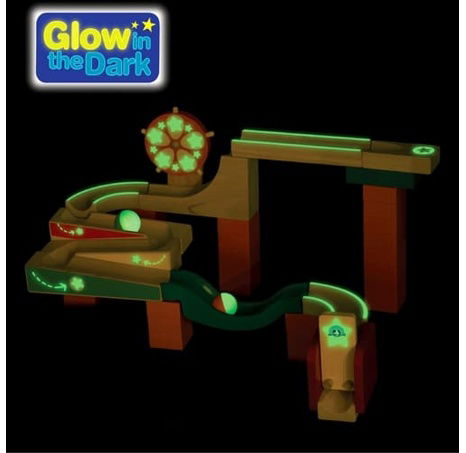 Wonderworld Dřevěná kuličková dráha TRIX - Svítící kolo
