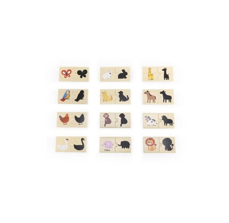 Dřevěné pexeso stíny zvířátek