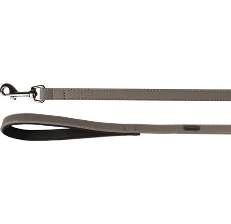 Flamingo Binti Kožené vodítko s neoprenem Šedá 130x1,5cm