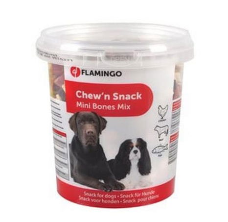 Flamingo Pamlsky mini mix tvar kost pro psy 500g