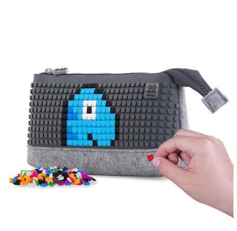 PIXIE CREW velké pouzdro ŠEDÁ/ŠEDÁ