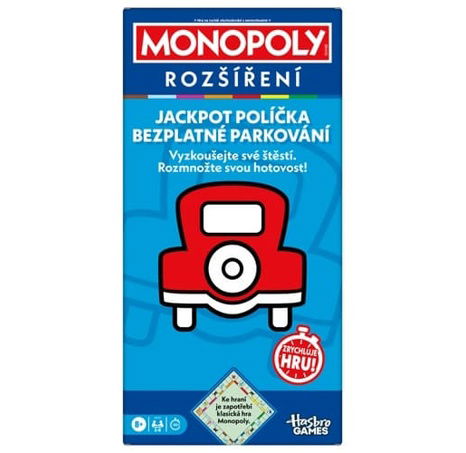 HASBRO - MONOPOLY ROZŠÍŘENÍ JACKPOT, bezplatné parkování CZ verze