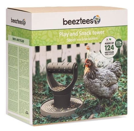 Beeztees Play&Snack Tower Krmítko pro drůbež šedé 30cm