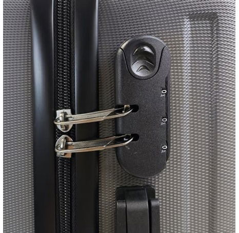 Bavy Cestovní kufr skořepinový 24" Stripes Dark grey