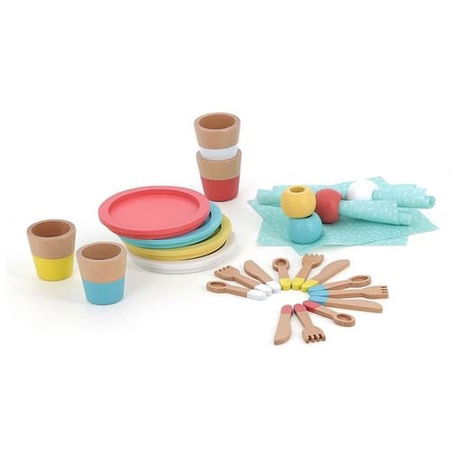 Vilac Dřevěný jídelní set 28 dílů