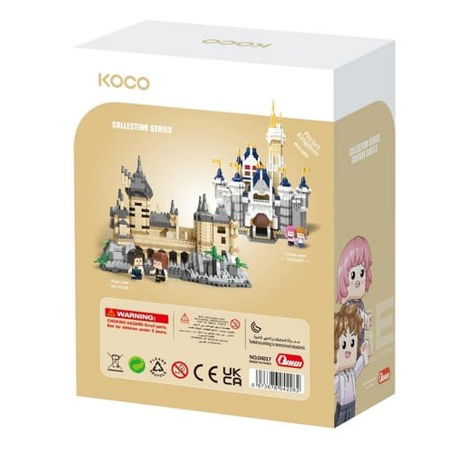 Stavebnice mini KOCO Pohádkový hrad plast 1274ks v krabičce 15x20x8cm