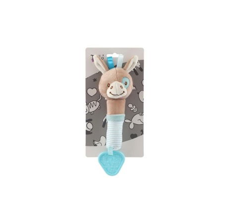 Pískátko/kousátko osel plyš 22cm na kartě v sáčku 0+