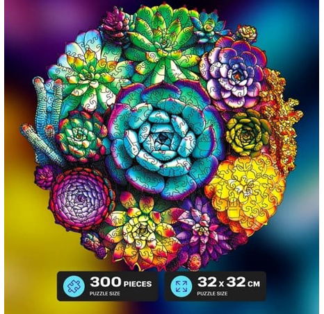 EscapeWelt Dřevěné puzzle Sukulenty 200 dílků