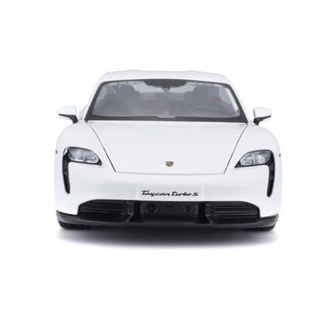 Bburago - Auta HOBBY, Porsche Taycan Turbo S, bílá, 1:24