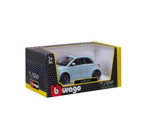 Bburago - Auta HOBBY, Fiat 500e (2023), modrá, 1:24