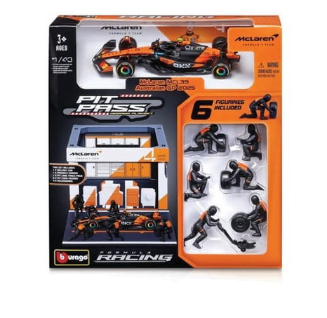 Bburago - Formula Racing F1 Pit Pass set - McLaren Team MCL39 (2025), #4 Lando Norris, 1:43
