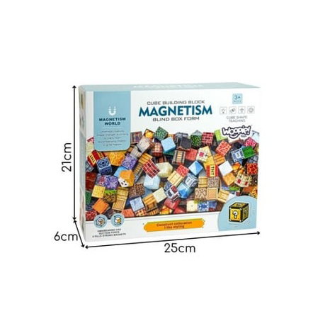 Sada magnetických stavebních bloků 3D kostek 63 dílků
