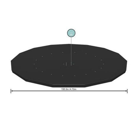 Krycí plachta na kruhový bazén s průměrem 457 cm