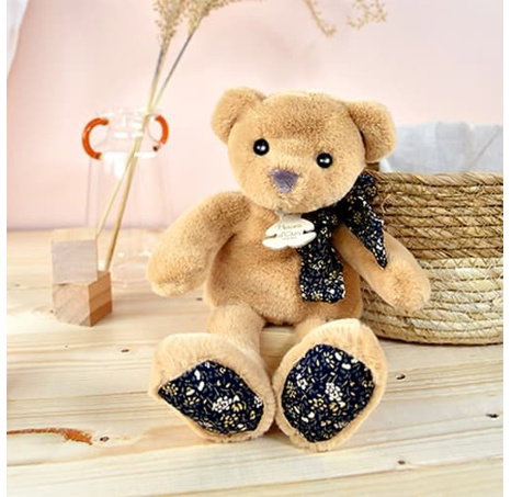 Doudou Histoire d´Ours Plyšový kamarád světle hnědý medvídek 25 cm