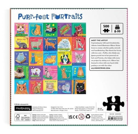 Mudpuppy Puzzle Portréty koček 500 dílků
