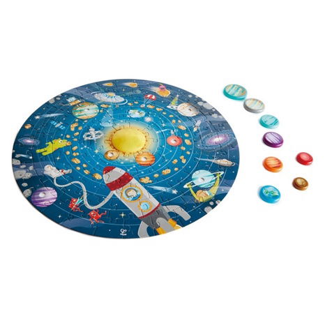 Hape Dětské puzzle - Sluneční soustava LED