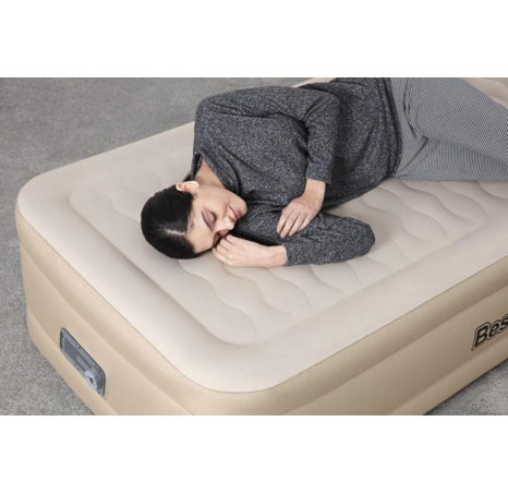 Semišová nafukovací matrace Bestway FORTECH s el. Pumpou 191 x 97 x 46 cm