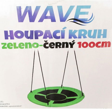 Houpací kruh 100 cm zeleno-černý