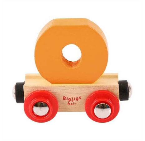 Bigjigs Rail Wagon Holzschienenbahn - Buchstabe O