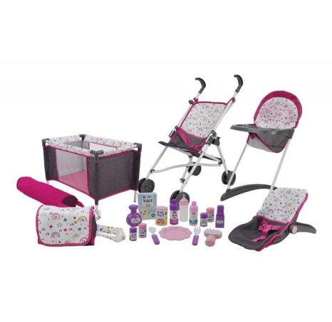 Großes Puppenspielset, 21 Teile