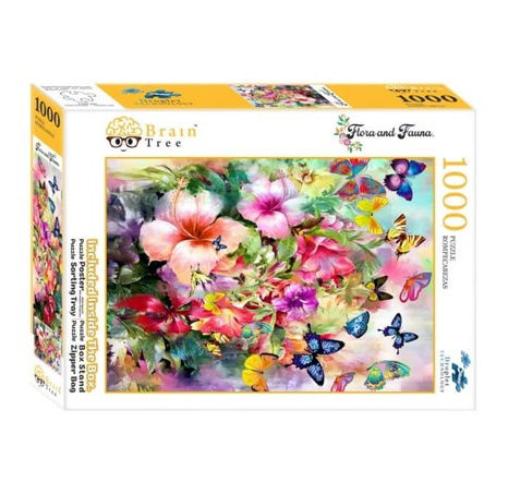 Brain Tree Puzzle Blumen und Schmetterlinge 1000 Teile
