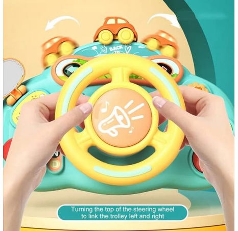 Bavytoy Interaktivní volant se světlem a zvuky modrý