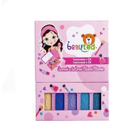 Dětská sada líčení beauted paletka se zrcátkem na magnetické zavírání 11x14,5x1cm ve fólii