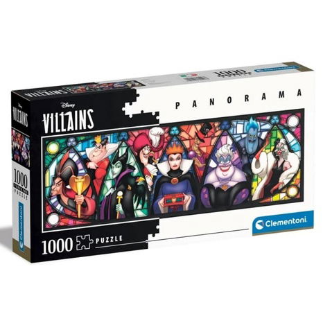 Puzzle 1000 Teile Panorama - Disney Vallains