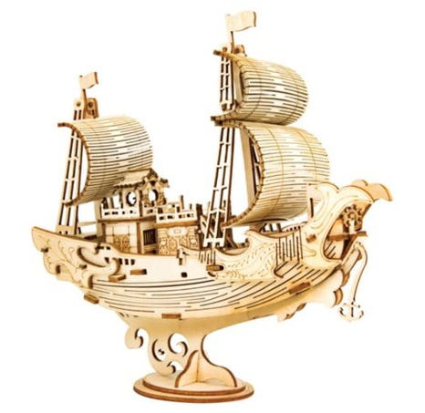 RoboTime 3D Holzpuzzle Japanisches Segelschiff