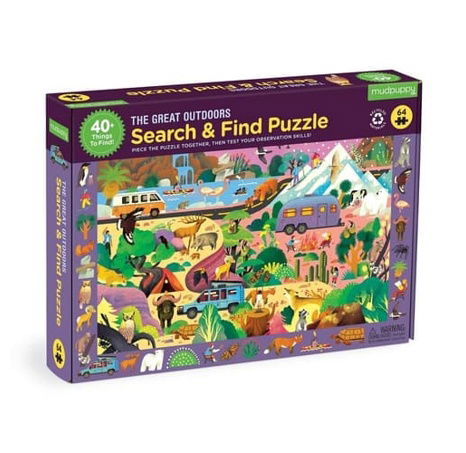 Mudpuppy Puzzle Falten und Suchen Natur 64 Teile