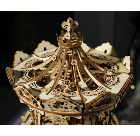 RoboTime 3D skládačka hrací skříňky Romantický kolotoč