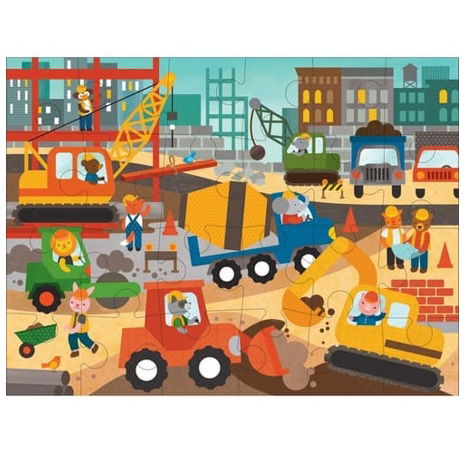 Petit Collage Podlahové puzzle stavba ve městě