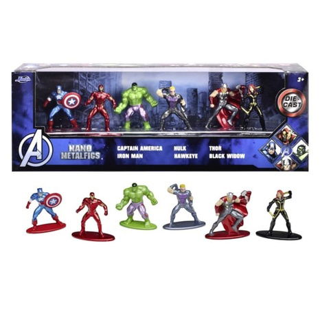 Marvel Avengers Metall-Sammelfiguren Nanofiguren 6er-Set