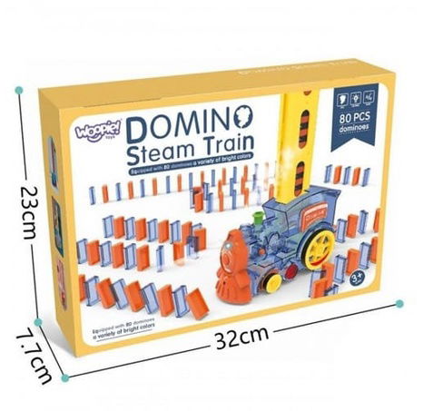 Elektrická mašinka s dominem a párou