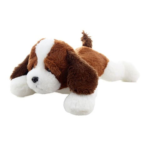 Plyš pes ležící světlý 36 cm